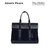 (Pre-Order) ADAM PEACH A053 Navy Suede Tote Bag