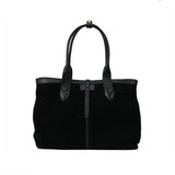 ADAM PEACH AP050 Black Suede Tote Bag