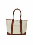 ADAM PEACH AP055 Canvas Cream Tote Bag