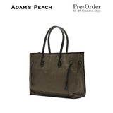 (Pre-Order) ADAM PEACH AP010 Shopper Bag Tote Bag Khaki Herringbone