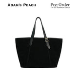 (Pre-Order) ADAM PEACH AP058 Black Suede Tote Bag