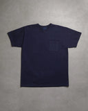 Allevol Heavy Duty Crew Neck Square Pocket T-shirt Navy