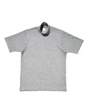 Anatomica Mock Neck Tee S/S Micro Stripe Grey