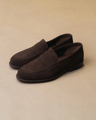 Berwick Penny Loafers Suede – Dark Brown