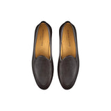 Baudoin & Lange Sagan Classic Plain Deerskin Dark Brown Loafers