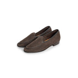 Baudoin & Lange Sagan Classic Plain Lusitanias Dark Brown Asteria Suede Loafers