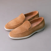 Top view of the Berwick Flex Walk Apron Stitch Loafers Florence Rame showing overall shape, apron stitching, and premium leather finish for Clothier & Sons.