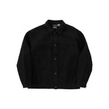 Blue Blue Japan Mens Woven Double Cloth Sashiko Dark Black Trucker Jacket