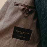 Drop6 Sport Jacket Wool Silk Linen Check Brown