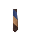 Fairfax Collective Wide Ribbed Rep Stripe Tie Blue/Brown