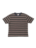 Felco Crew Pocket Tee Creser Stripe Deep Black – White & Burgundy