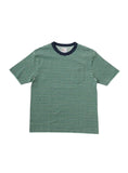 Felco Crew Pocket Tee Recycle Multi Stripe Navy – Green & White