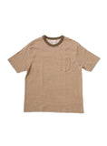 Felco Crew Pocket Tee Recycle Multi Stripe – Olive – Orange & White