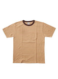 Felco Summer Stripe Crew Pocket Tee Orange/Brown