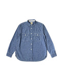 Fob Factory F3494 Chambray Work Shirt Blue