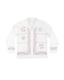 Harago Leaf Border Embroidered Shirt