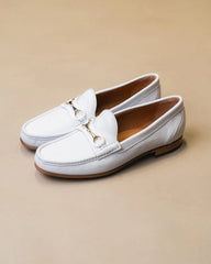 Berwick Horse Bit Loafers Grain – White