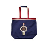 กระเป๋า J.Press Aaron Chang Illustration Tote Bag ผ้าแคนวาสสีกรมท่า ลายภาพวาดด้านหน้า