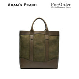 (Pre-Order) ADAM PEACH Khaki Suede D.L Tote Bag