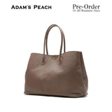 (Pre-Order) ADAM PEACH Latte Leather Tote Bag