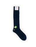 Tabio Power Rib Long Calf Socks Navy
