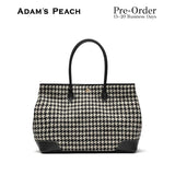 (Pre-Order) ADAM PEACH Magee Tweed Black & White Tote Bag