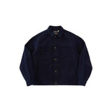 Blue Blue Japan Mens Woven Pure Indigo Double Cloth Sashiko Trucker Jacket