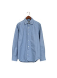 Nigel Cabourn British Officers Shirt in Sax Blue