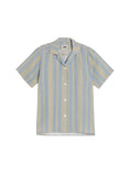OAS Mist Strata Cuba Linen Shirt Green/Blue