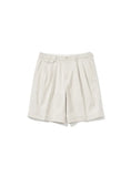 Renacts Garment Washed Two Tuck Shorts Ivory