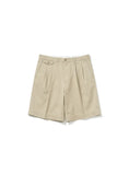 Renacts Garment Washed Two Tuck Shorts Light Beige