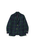 Renacts Tartan Wool Sack Cut Blazer Black Watch