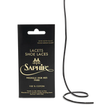 Saphir Medium Braided Laces 01 Black 75 cm