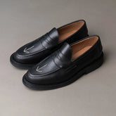 Sanders Broad Arrow Penny Loafer Black