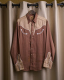 Sneum Two Tone Smile pocket western shirt Brow/Beige