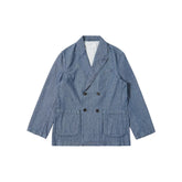 Universal Works Denim Herringbone Manor Jacket Indigo
