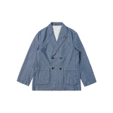 Universal Works Denim Herringbone Manor Jacket Indigo