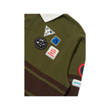 Universal Works Topologie x Universal Works MW Organic Cotton Rugby Shirt Olive/Brown