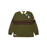 Universal Works Topologie x Universal Works MW Organic Cotton Rugby Shirt Olive/Brown