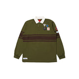 Universal Works Topologie x Universal Works MW Organic Cotton Rugby Shirt Olive/Brown