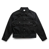 Front view of the Anatomica Samuel Jacket Black showing the classic tailored silhouette, deep black tone, and refined minimalist design for Clothier & Sons.