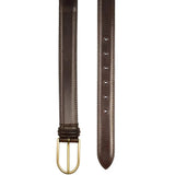 andersons cordovan dark brown belt brass buckle detail