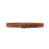 andersons brass buckle belt cordovan whiskey front full view