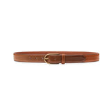andersons brass buckle belt cordovan whiskey front full view