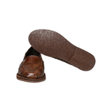 Sole detail of the Chamula Brasilia Brown2 revealing the leather sole construction, flexibility, and traditional handmade finish for Clothier & Sons.