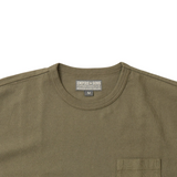Empire & Sons S/S Crew Pocket Tee American Dry Jersey Amy Green Collar Detail