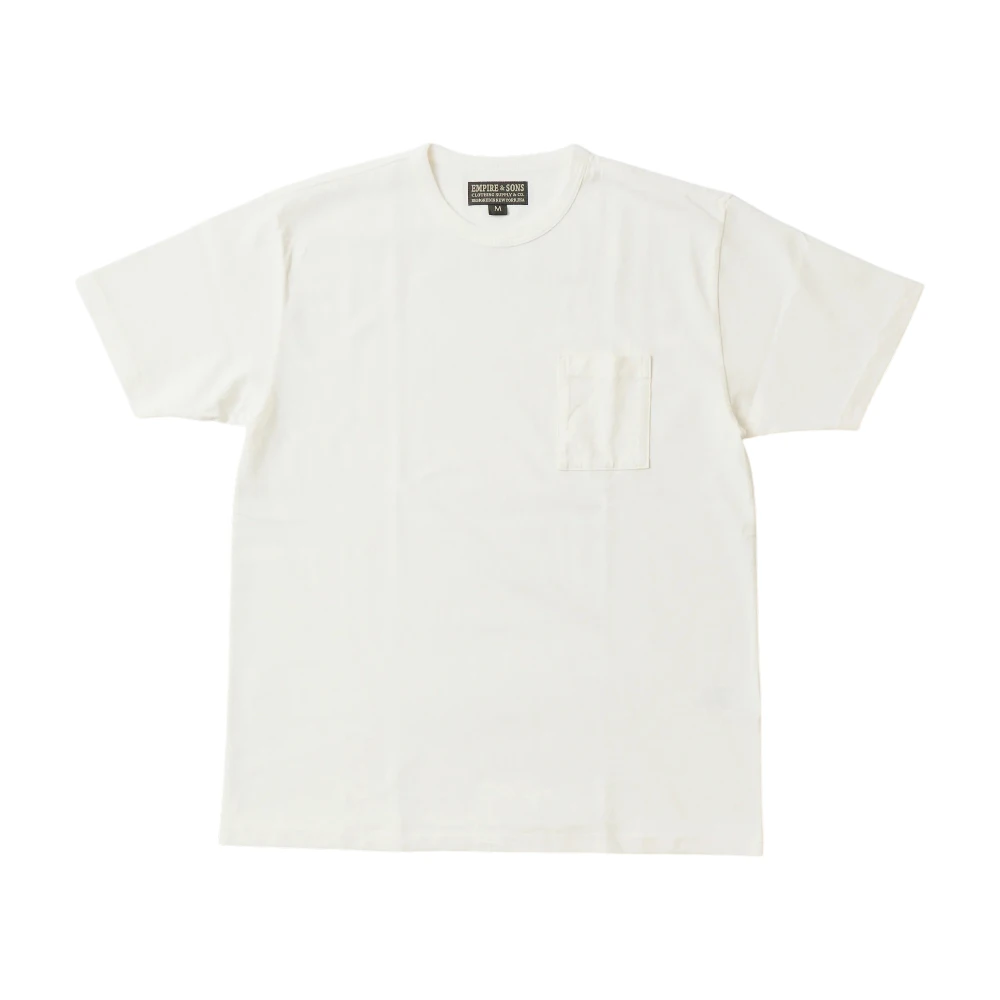 Empire & Sons S/S Crew Pocket Tee American Dry Jersey Off White Front View