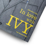 Angled view of the In Love With Ivy Photo Book showing the textured cover design and bold Ivy typography for Clothier & Sons.
