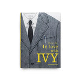 Front cover of the In Love With Ivy Photo Book featuring illustrated Ivy League tailoring artwork and classic menswear styling for Clothier & Sons.