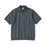 Jackman Dotsume Rib Polo Cloudy Green Front View